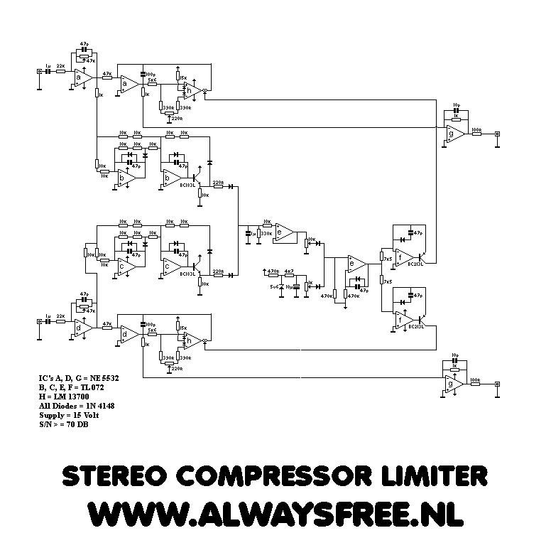 Here Can You Find A Schematic of A Audio Compressor Limiter - Compressor Limiter 06 of 07.